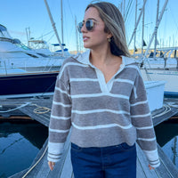 Phoenix Striped Knit Sweater