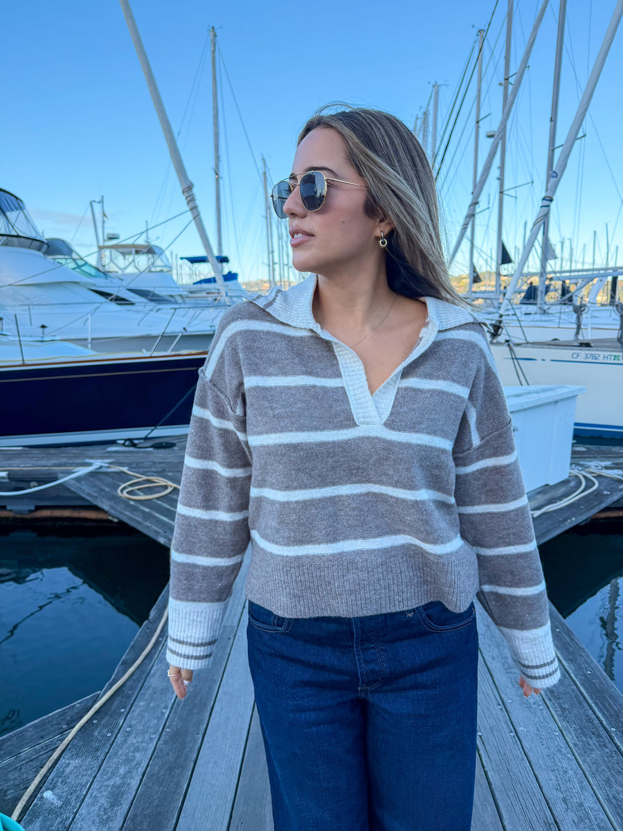 Phoenix Striped Knit Sweater