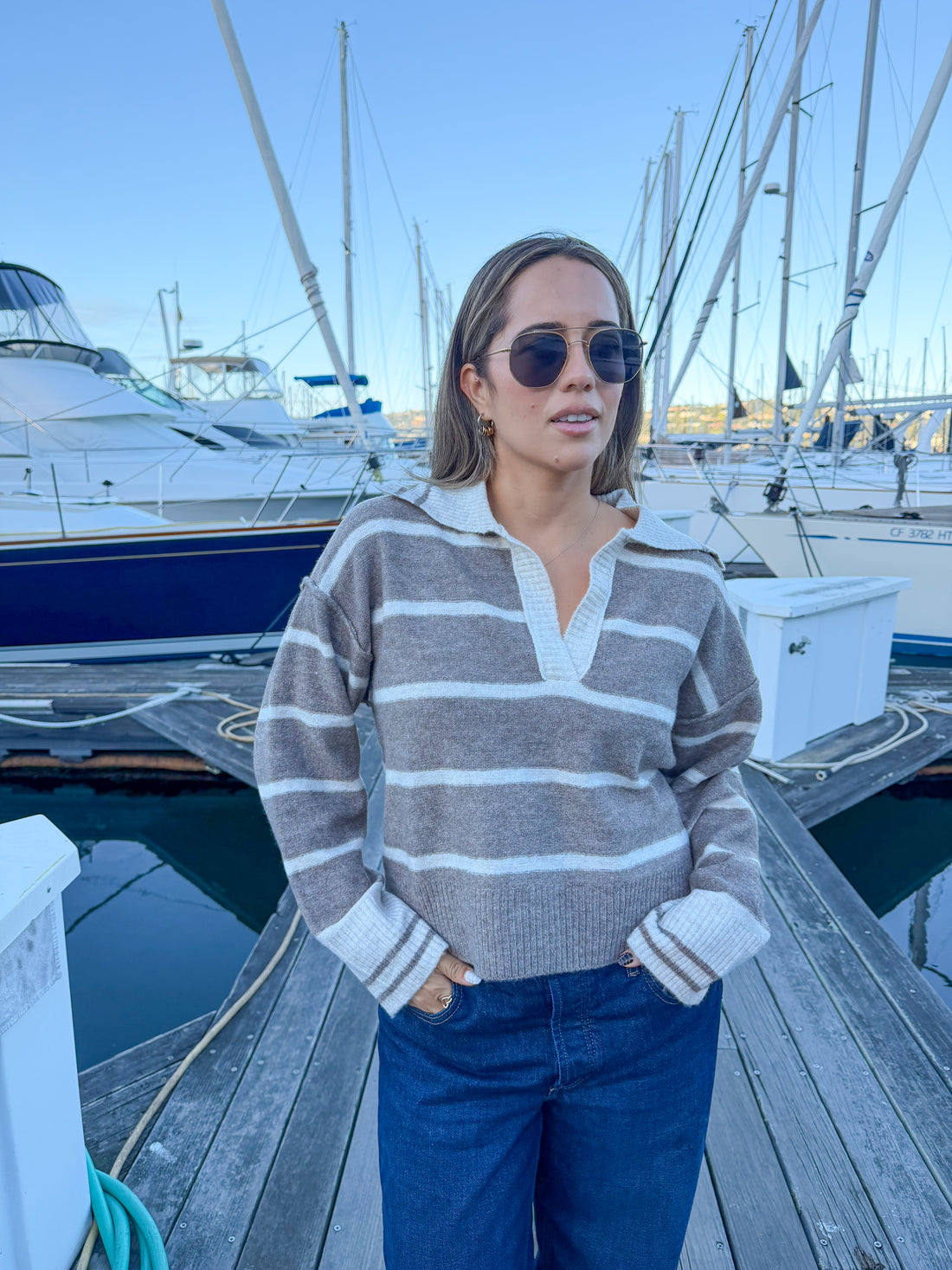 Phoenix Striped Knit Sweater