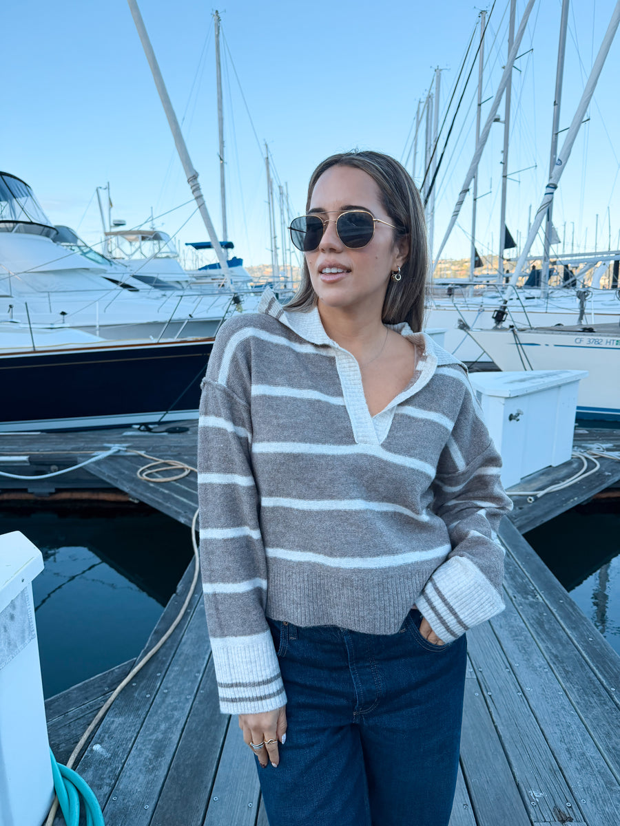 Phoenix Striped Knit Sweater