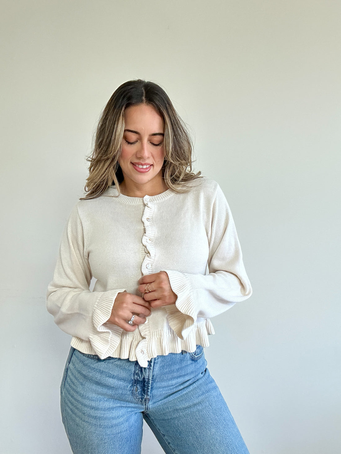 Amelia Ruffled Cardigan