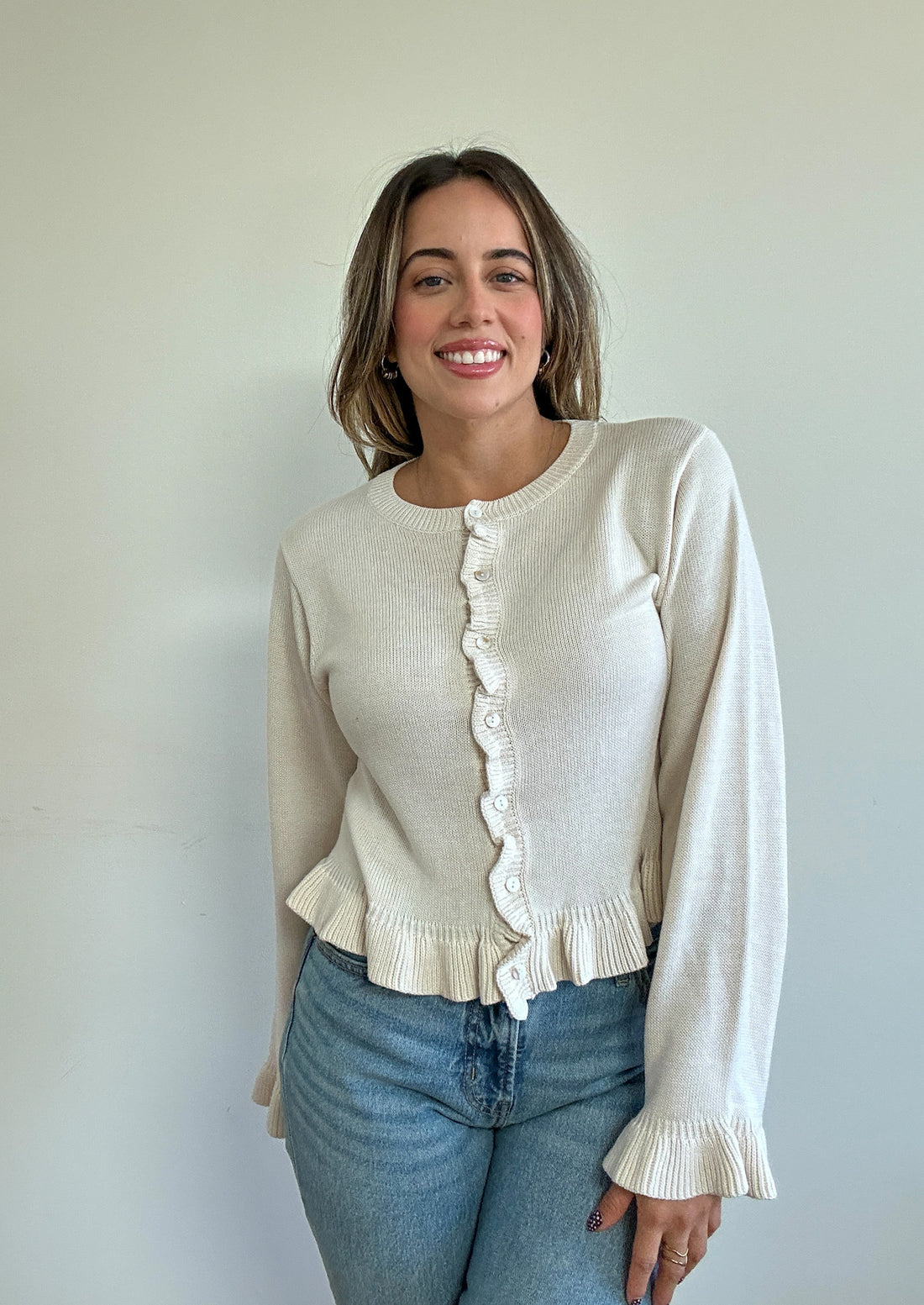 Amelia Ruffled Cardigan