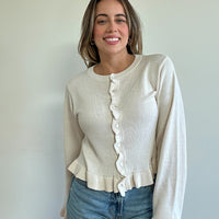Amelia Ruffled Cardigan