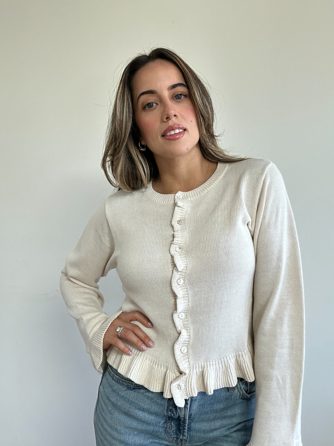 Amelia Ruffled Cardigan