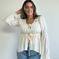 Geneva Chiffon Bow Blouse