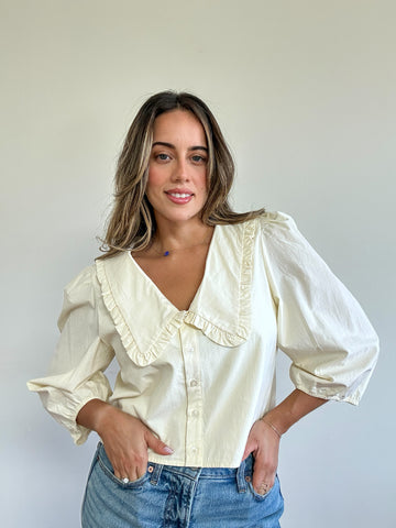 Vienna Pleated Collar Blouse