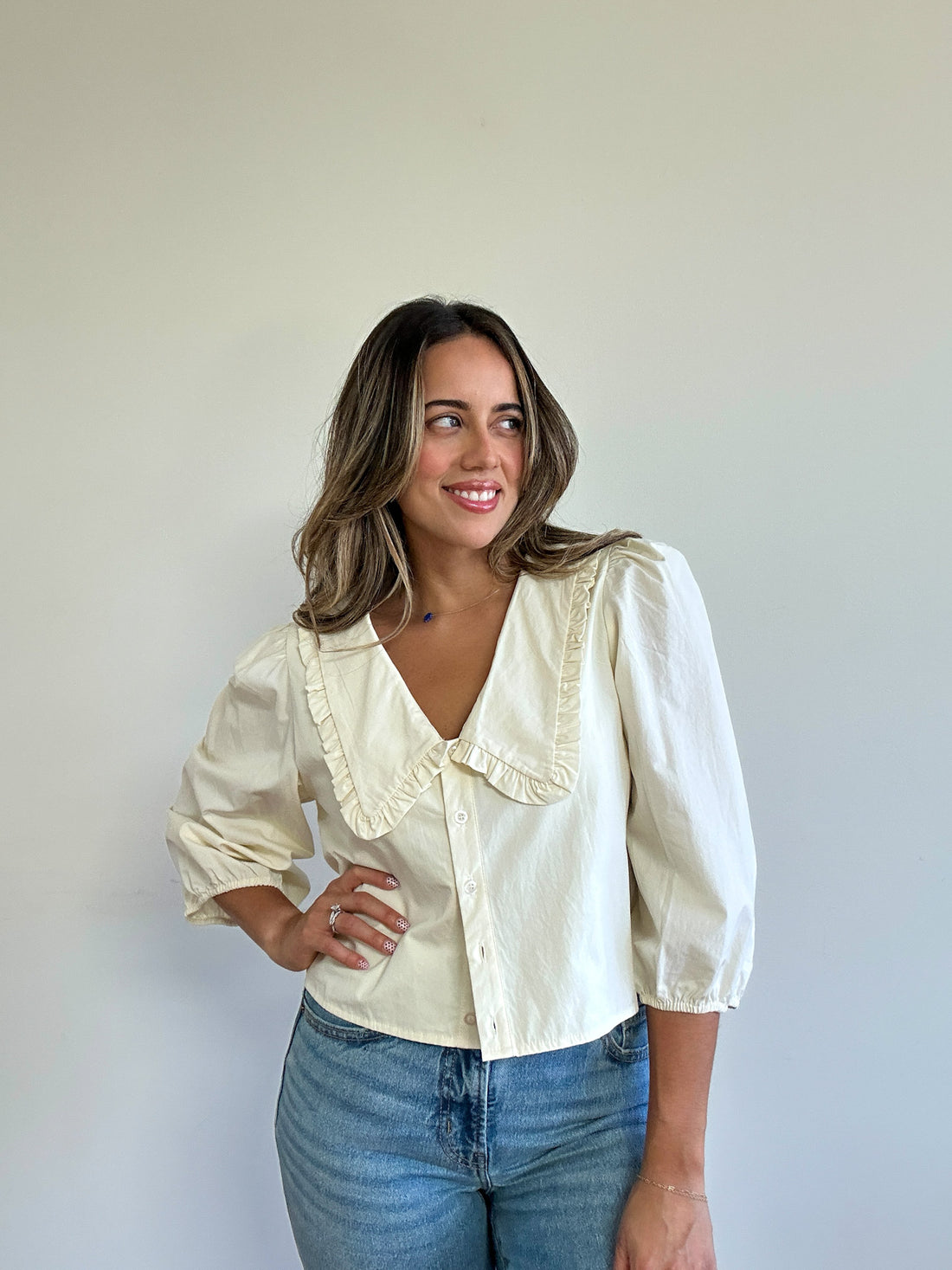 Vienna Pleated Collar Blouse