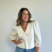 Vienna Pleated Collar Blouse
