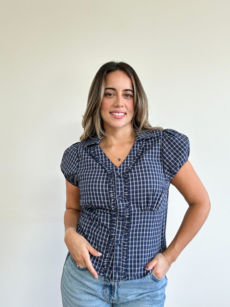 Oxford Plaid Top