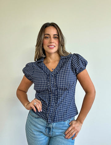 Oxford Plaid Top