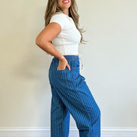Antwerp Pinstripe Barrel Jeans