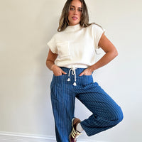 Antwerp Pinstripe Barrel Jeans