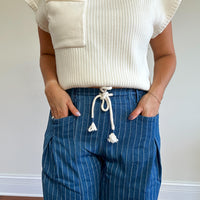 Antwerp Pinstripe Barrel Jeans