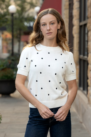 Margot Polka Dot Sweater