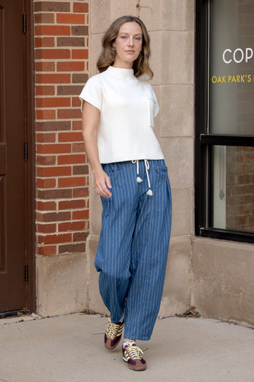 Antwerp Pinstripe Barrel Jeans