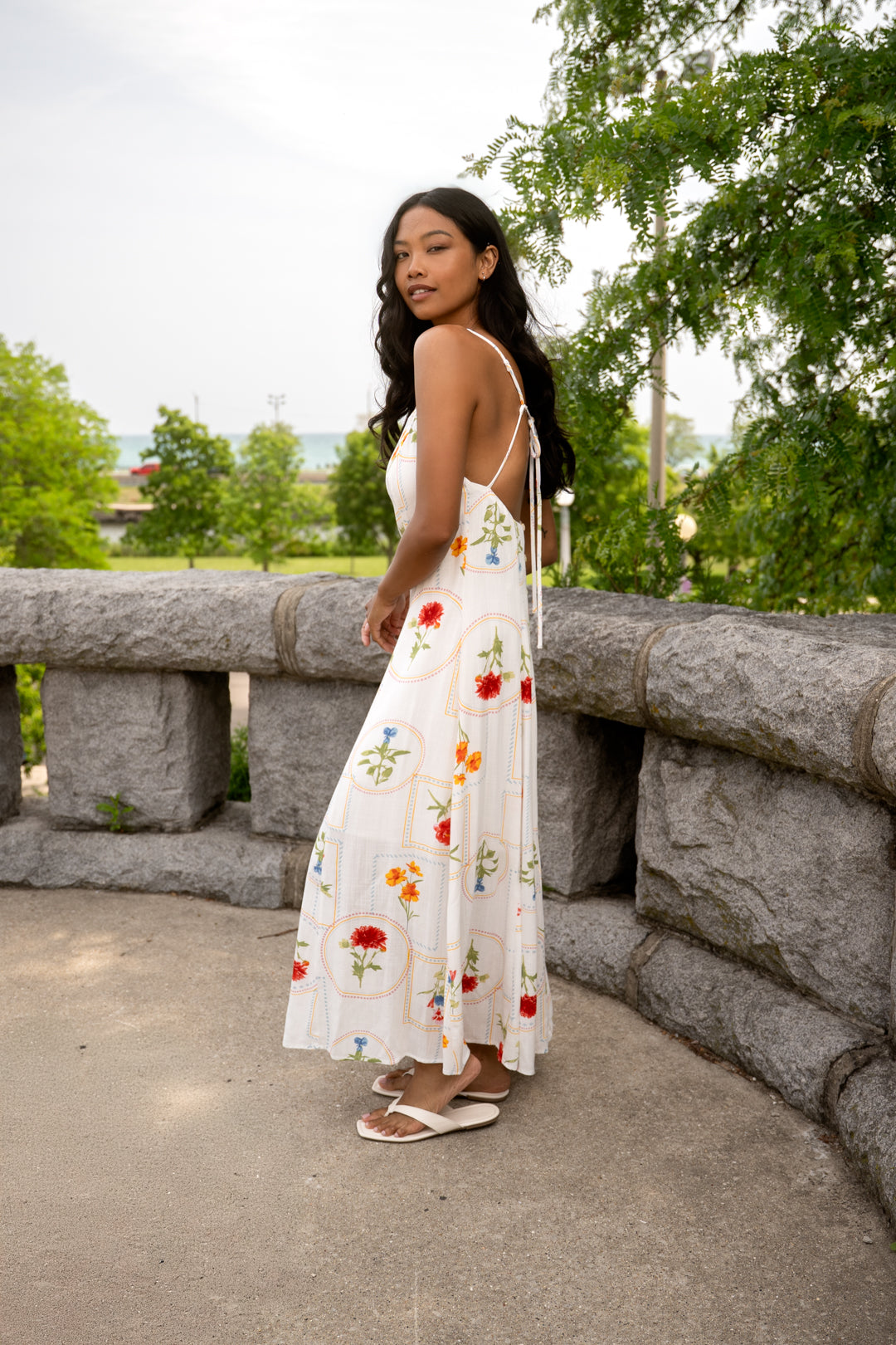 French Riviera Floral Dress