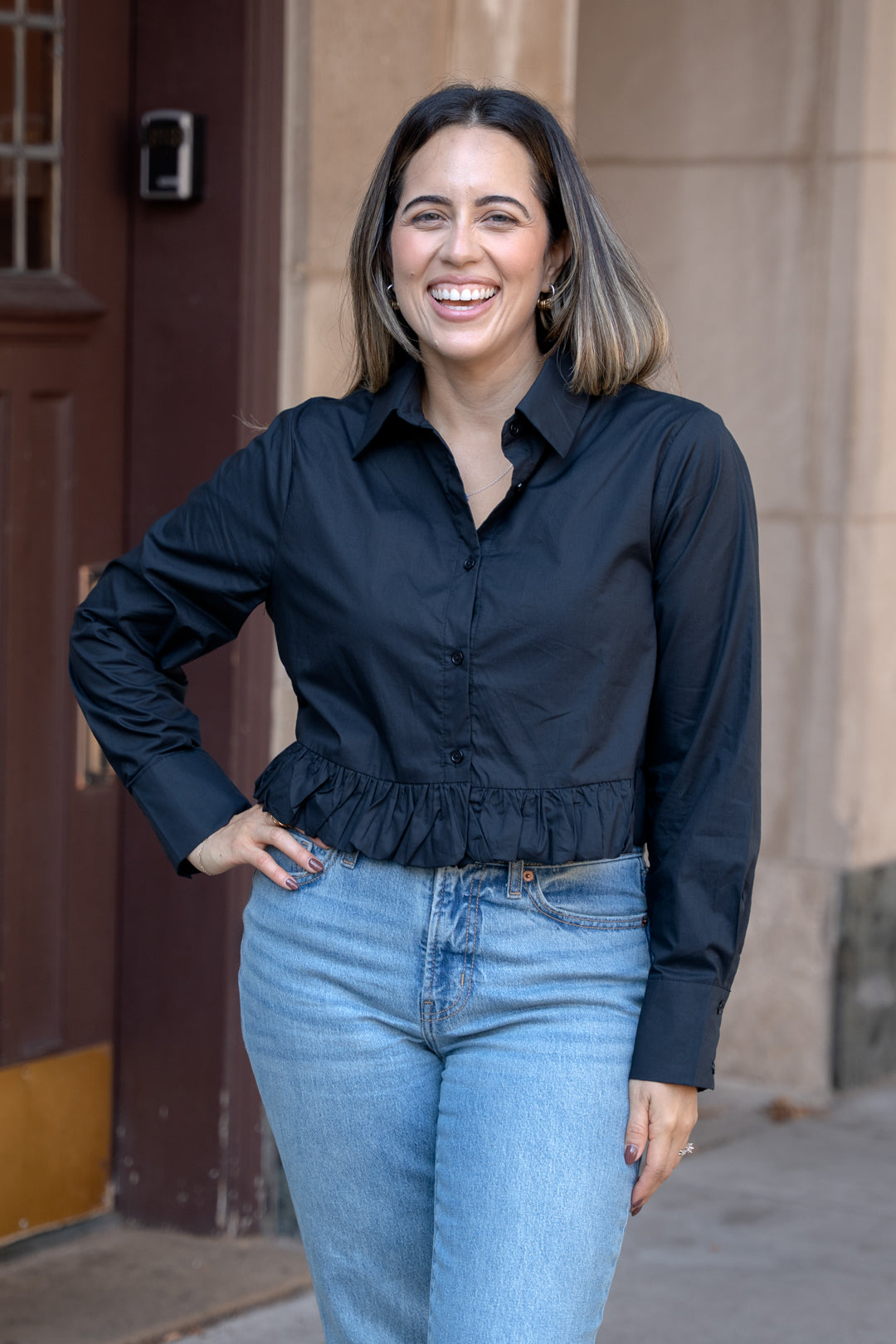 Bristol Ruffle Hem Shirt
