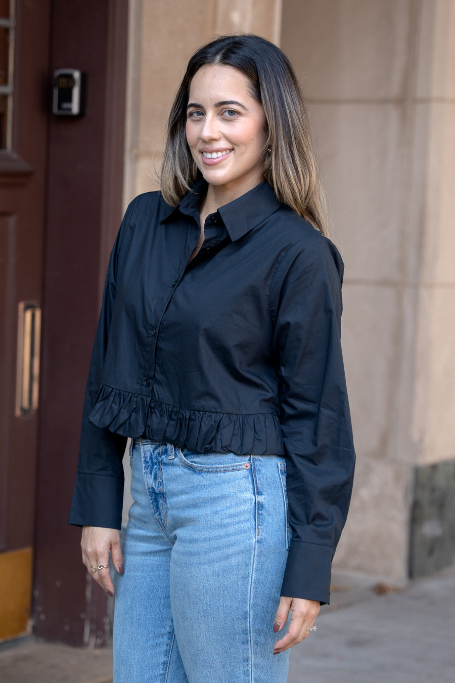 Bristol Ruffle Hem Shirt