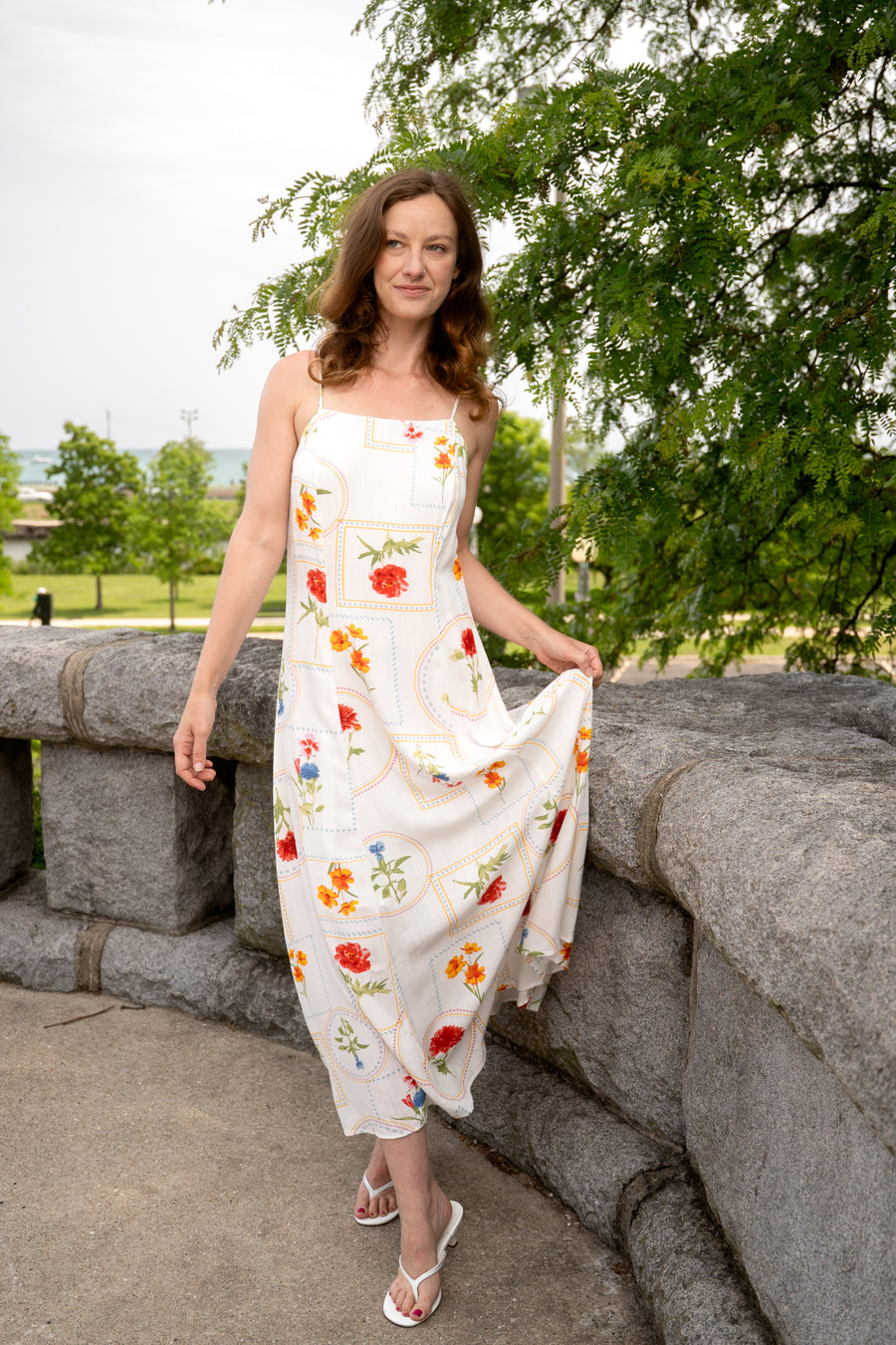 French Riviera Floral Dress