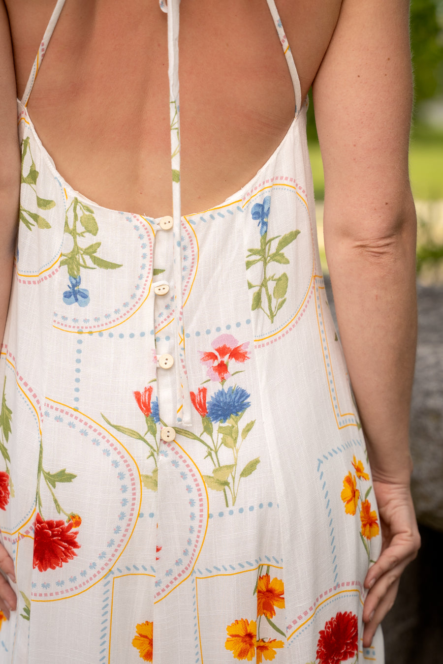 French Riviera Floral Dress