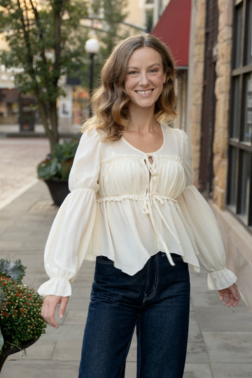 Geneva Chiffon Bow Blouse