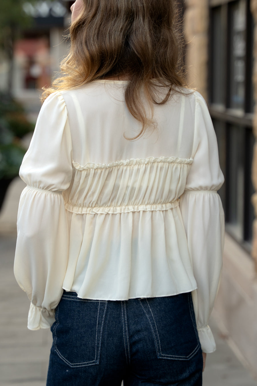 Geneva Chiffon Bow Blouse