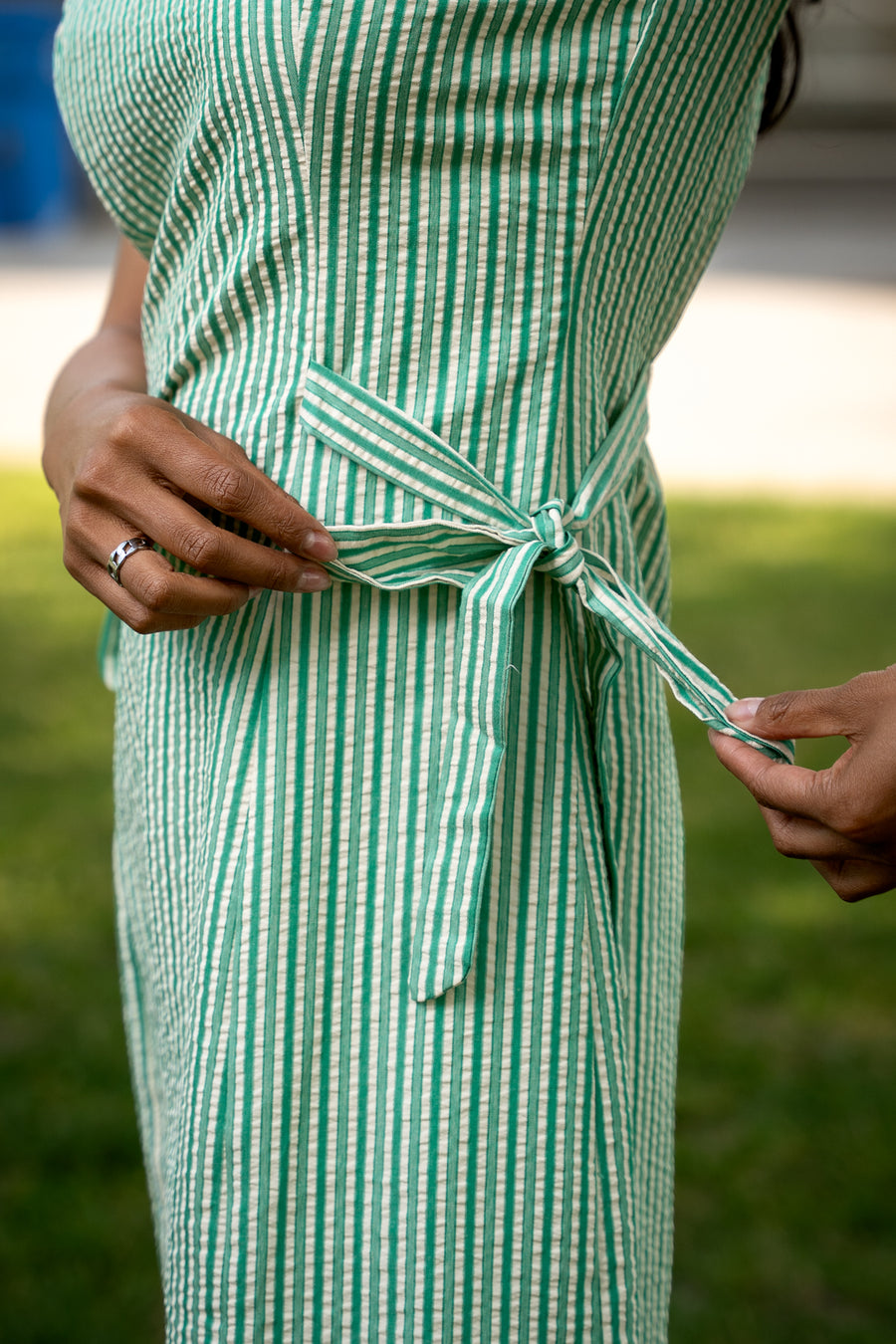 Lagos Green Stripe Dress