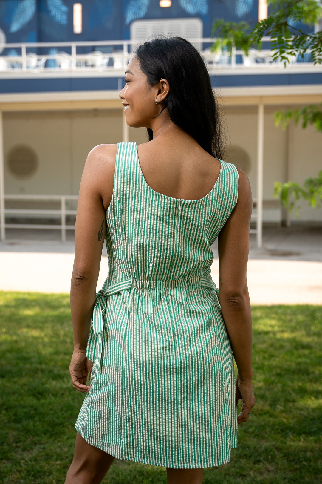 Lagos Green Stripe Dress