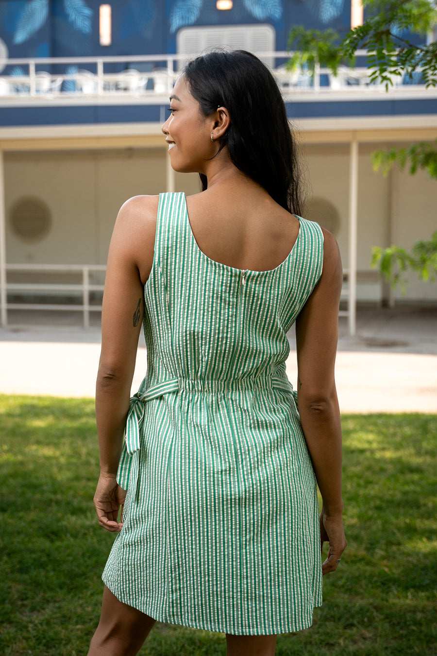 Lagos Green Stripe Dress