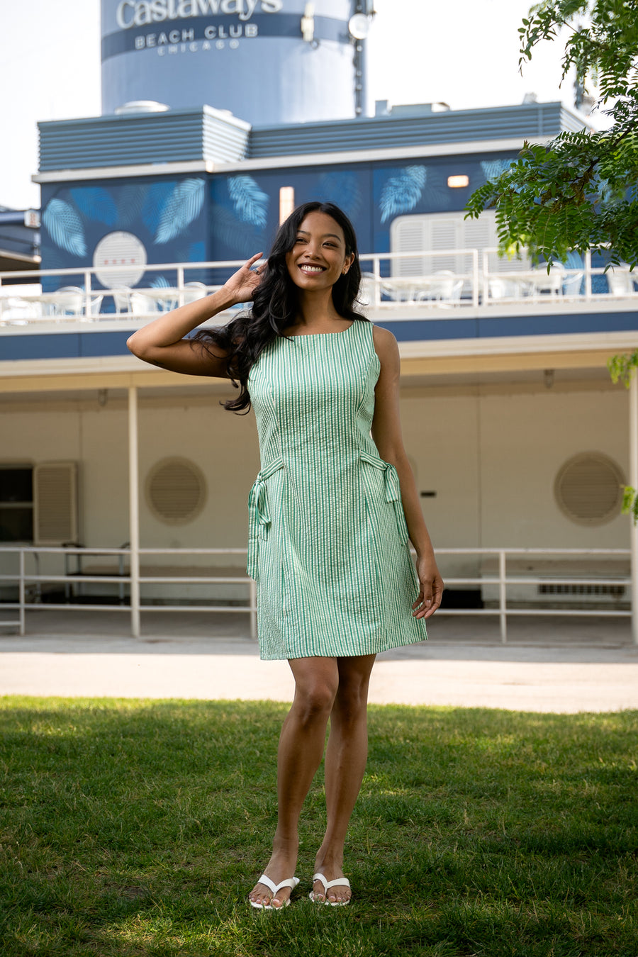 Lagos Green Stripe Dress