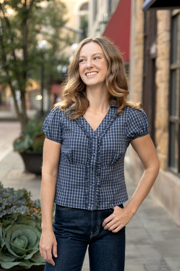 Oxford Plaid Top