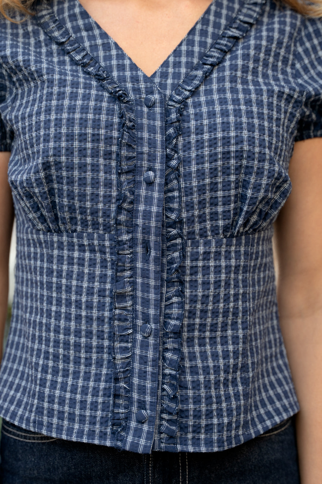 Oxford Plaid Top
