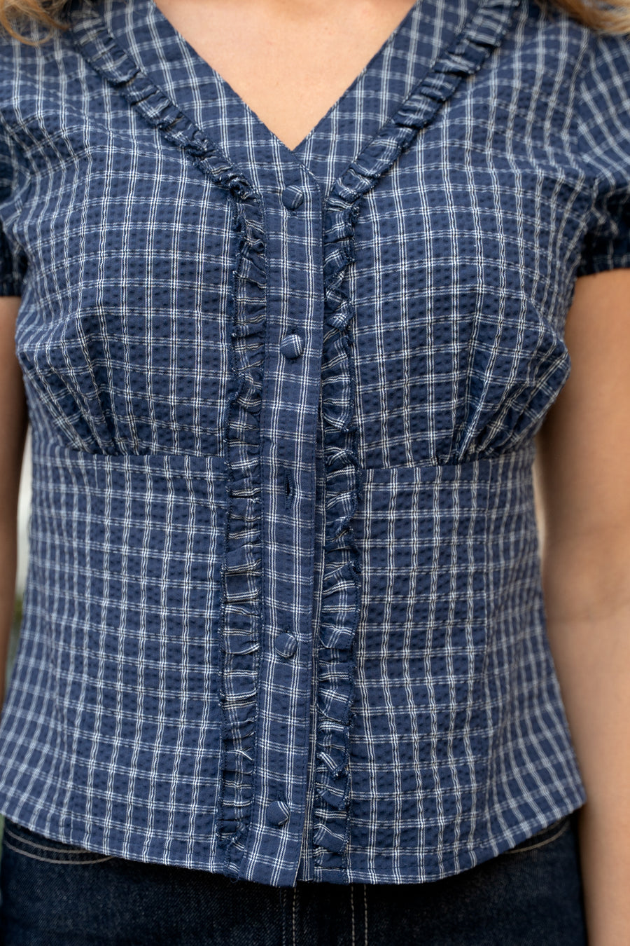 Oxford Plaid Top
