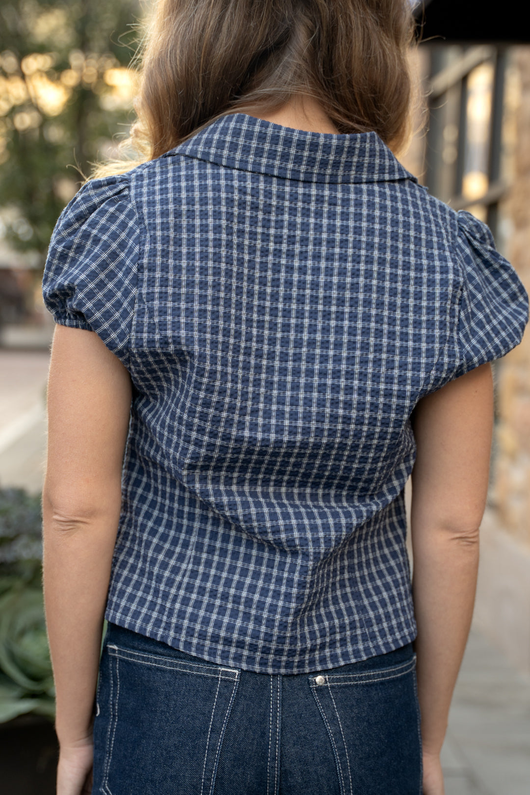 Oxford Plaid Top