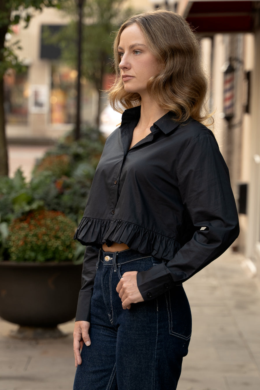 Bristol Ruffle Hem Shirt