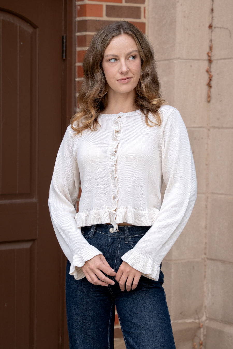 Amelia Ruffled Cardigan