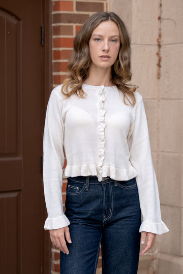 Amelia Ruffled Cardigan