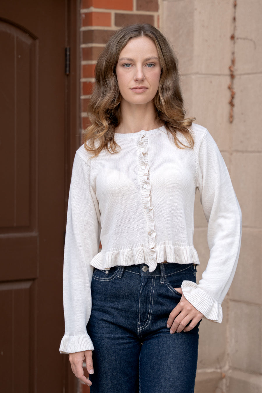 Amelia Ruffled Cardigan