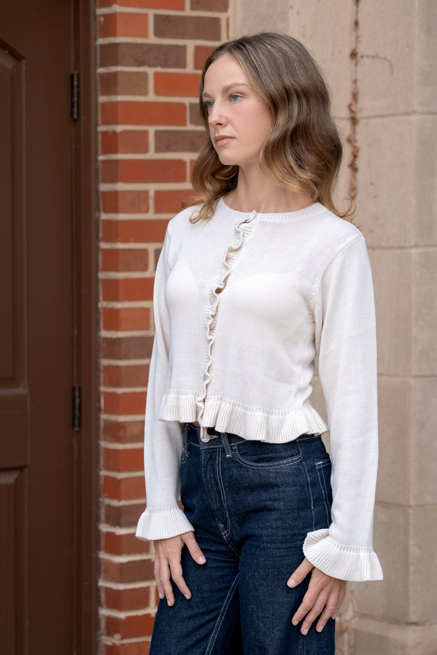Amelia Ruffled Cardigan