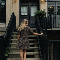 Milan 2-Way Leopard Print Ruffled Mini Dress