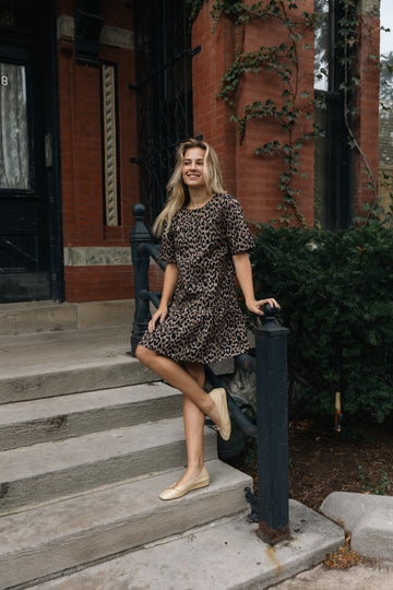 Milan 2-Way Leopard Print Ruffled Mini Dress