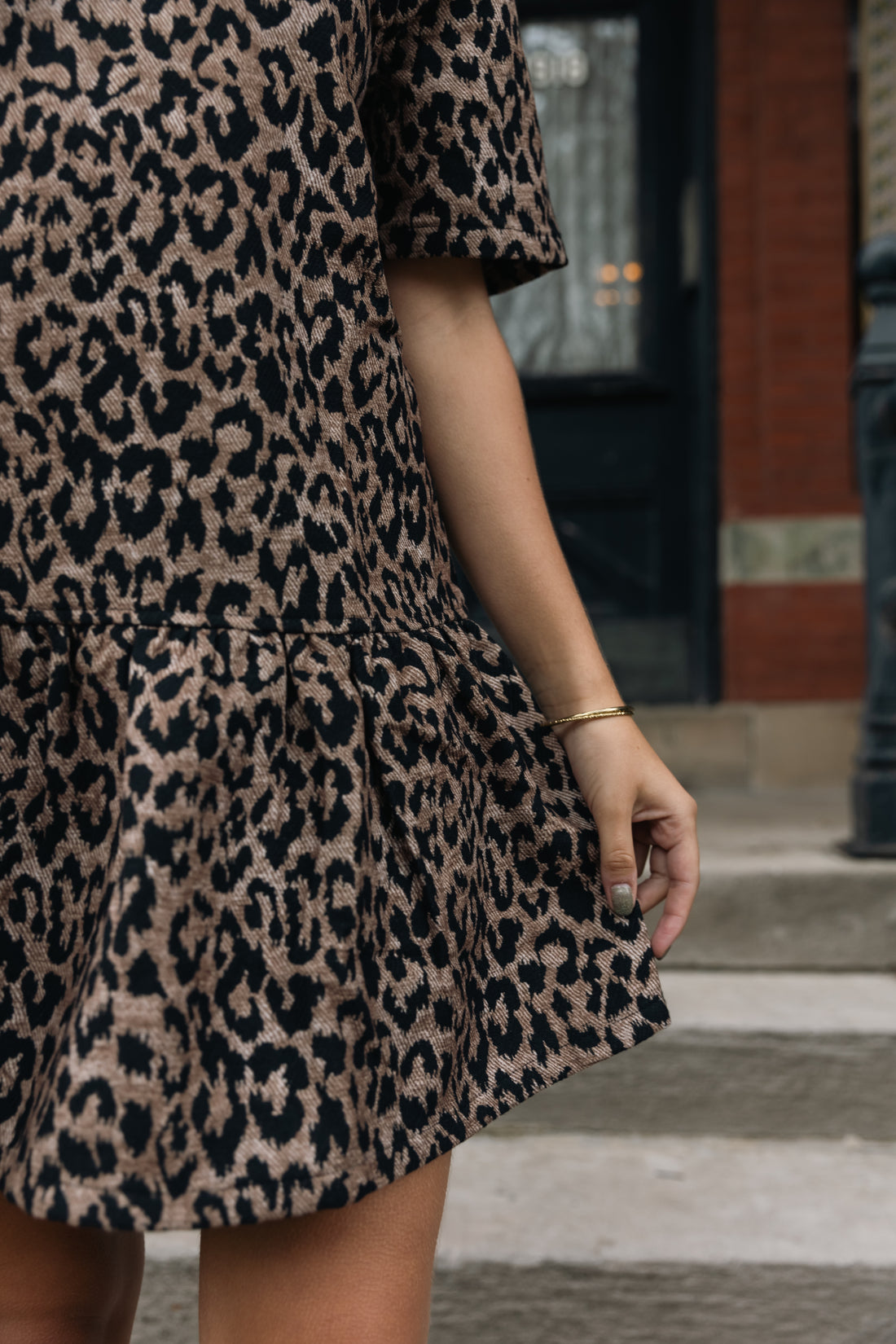 Milan 2-Way Leopard Print Ruffled Mini Dress