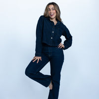 SoHo Cropped Denim Shirt Jacket