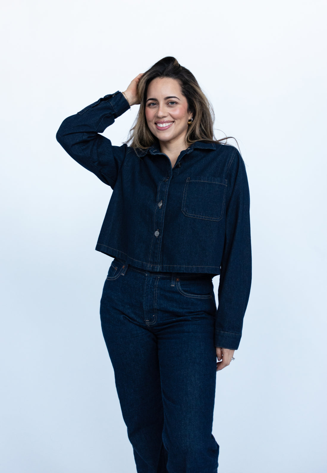 SoHo Cropped Denim Shirt Jacket