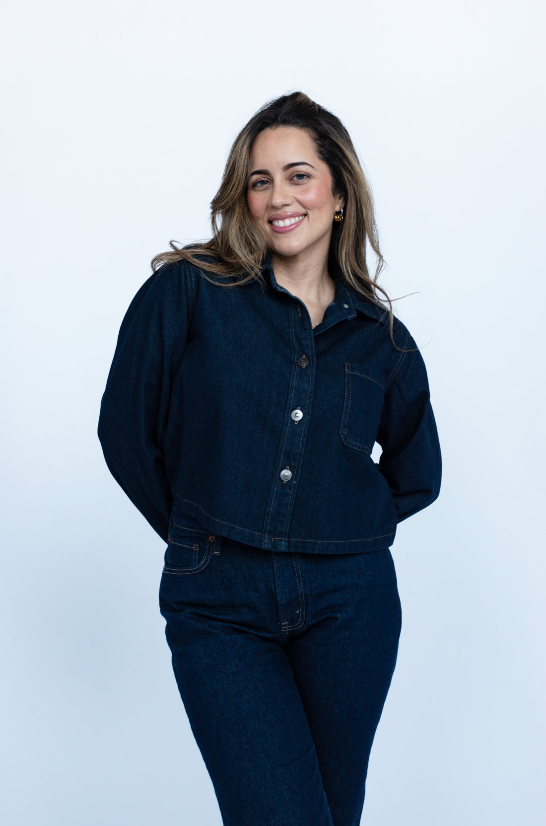 SoHo Cropped Denim Shirt Jacket