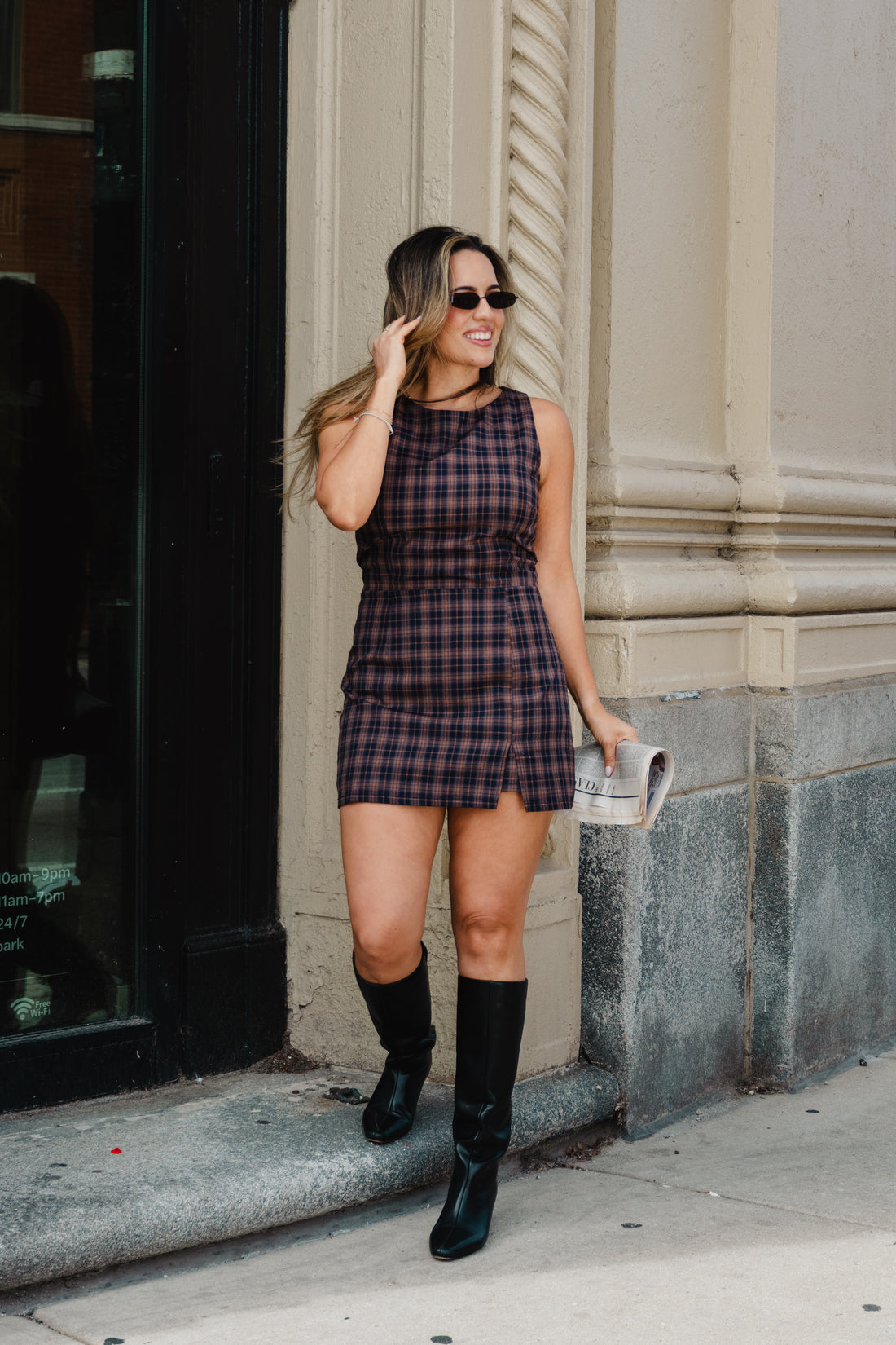Cambridge Plaid Mini Dress