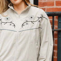 Noel Floral Embroidered Windbreaker