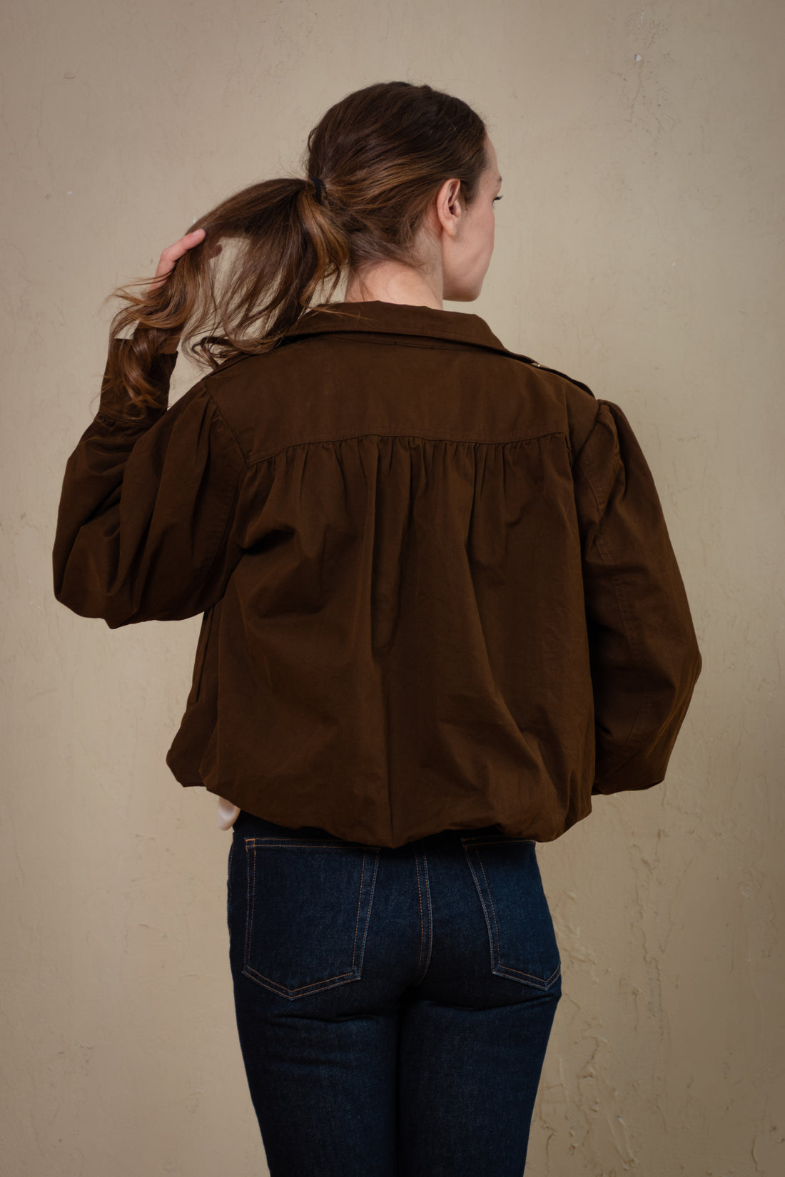 Geneva Funnel Neck Bomber Jacket