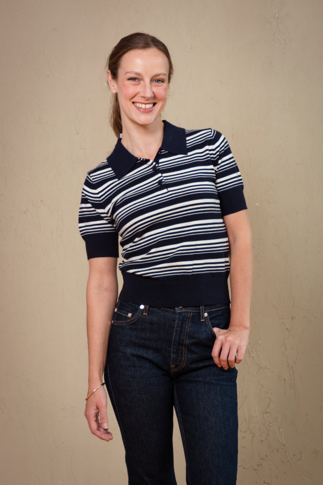 Margot Stripe Polo Shirt
