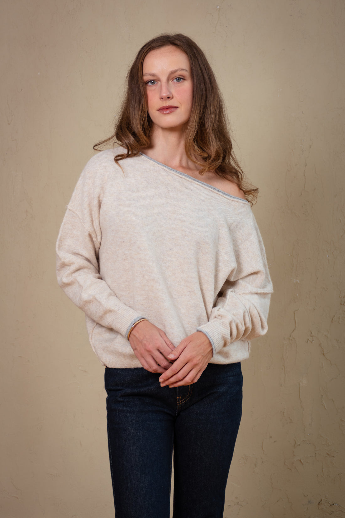 Noelle Contrast Trim Sweater